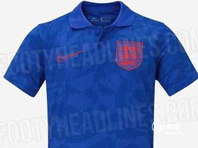 17年以来首次以蓝色为主色调，英格兰队2020欧洲杯客场球衣曝光