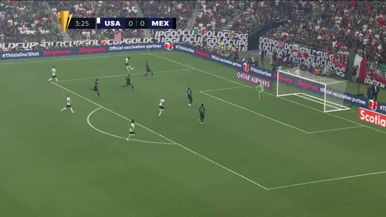【全场集锦】金杯赛-罗宾逊头球绝杀 美国加时1-0墨西哥夺冠