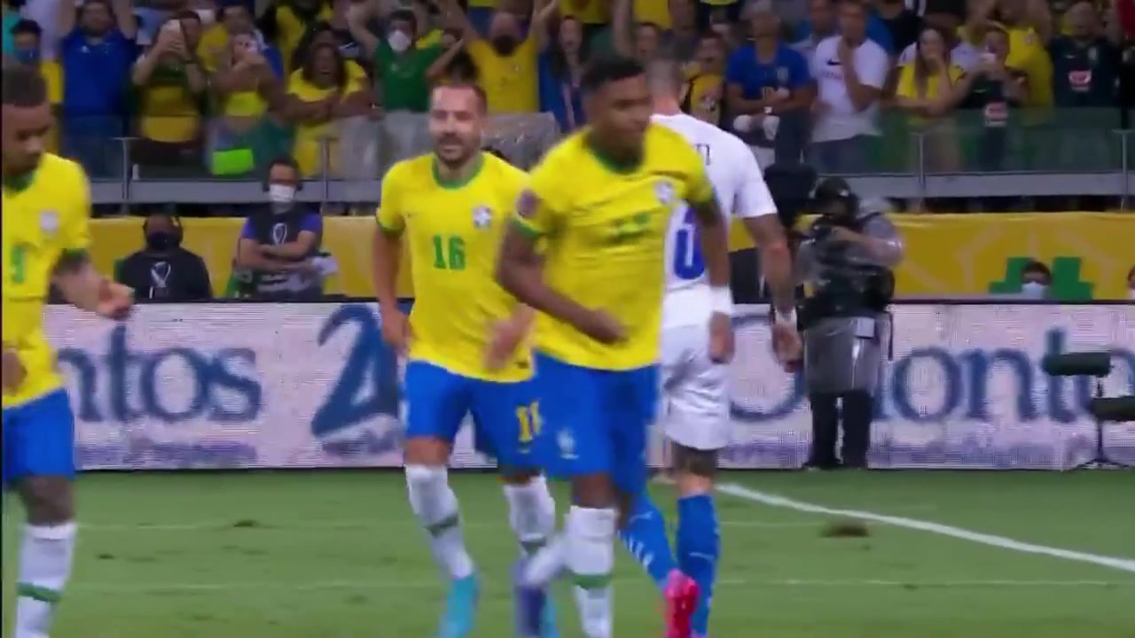 巴西团队完美配合 罗德里戈包抄破门建功