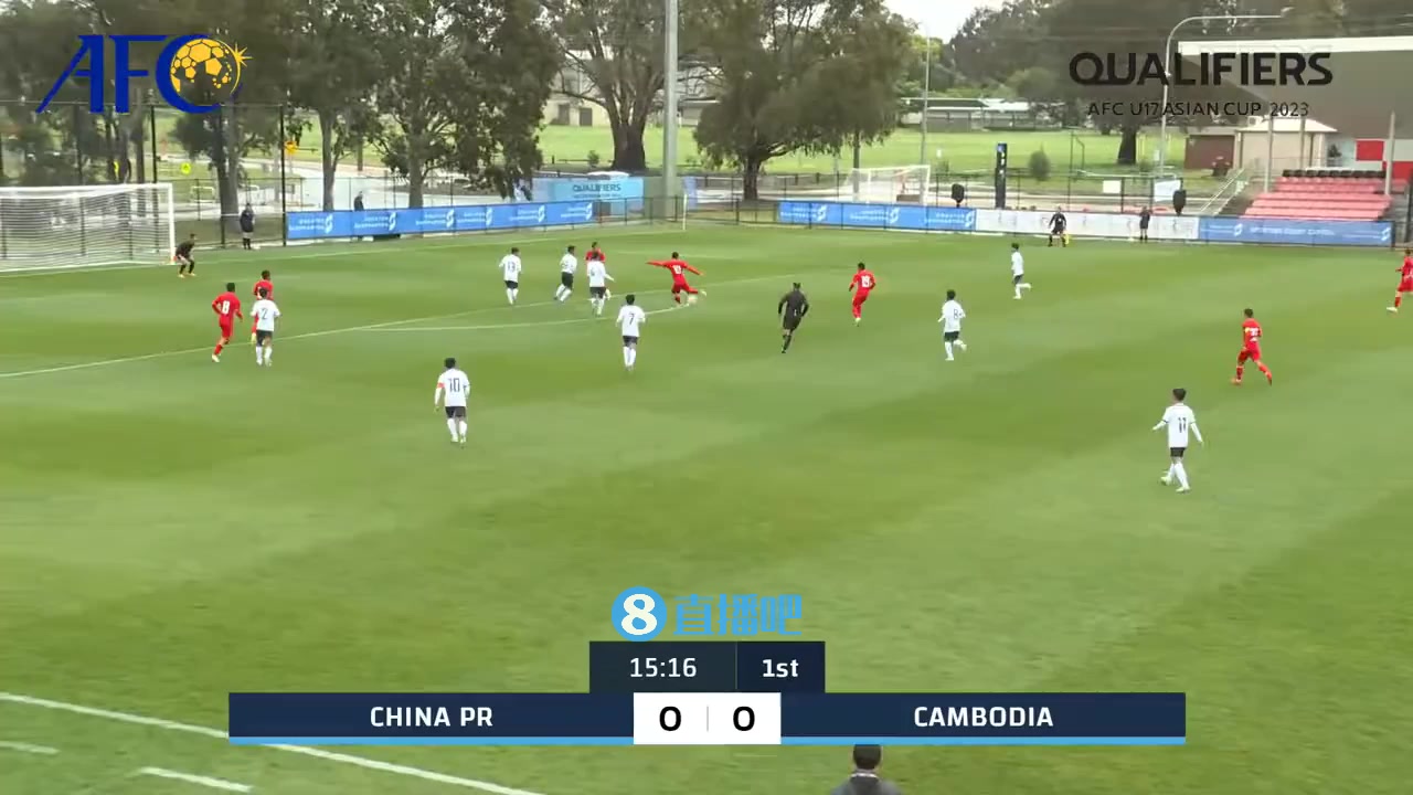 U17国足1-0柬埔寨，张俊杰禁区内闪转腾挪破门