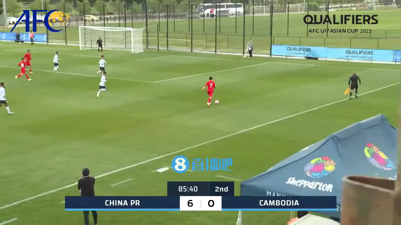 王昊斌头球破门！U17国足7-0领先柬埔寨
